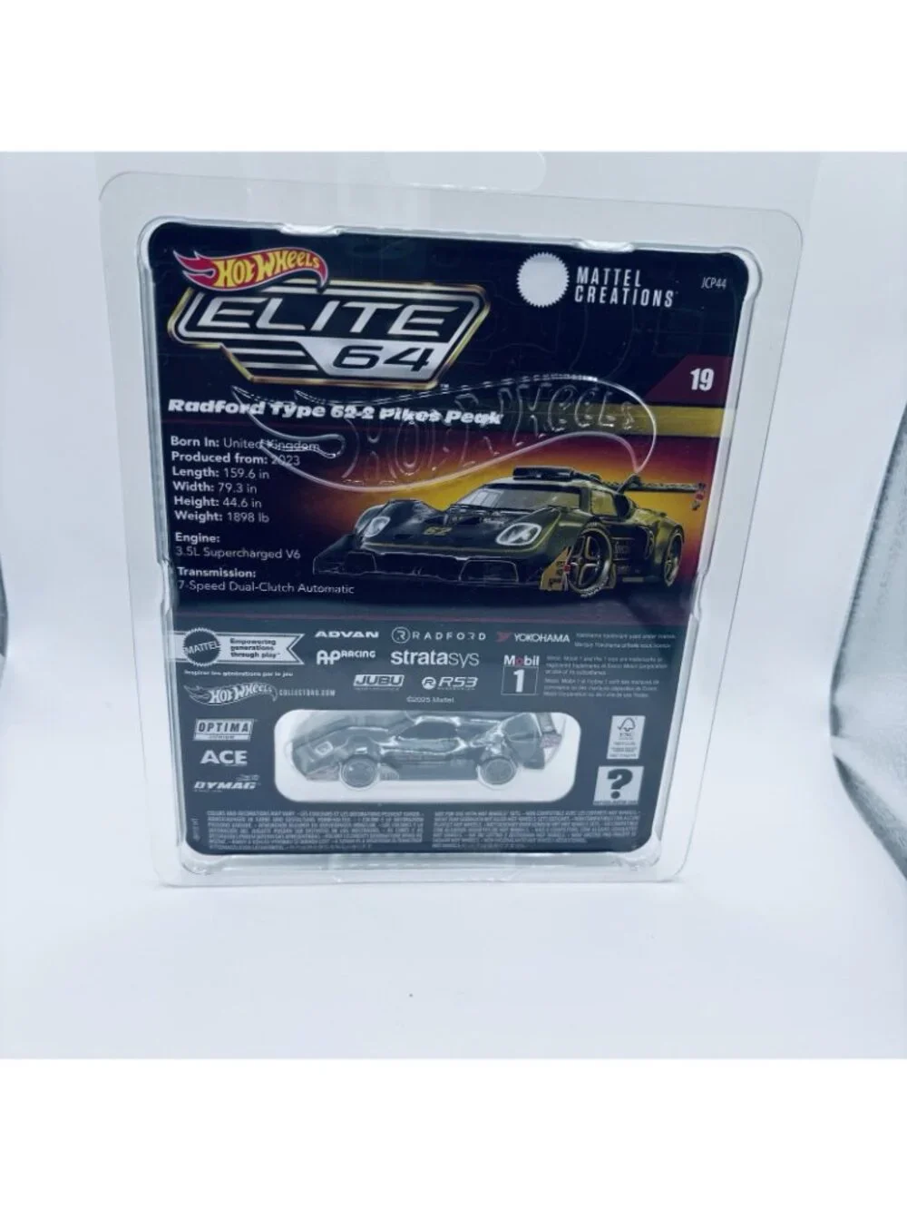 Hot Wheels Collector's Elite 64 Radford Type 62-2 Pikes Peak Mattel JCP44. NEW!